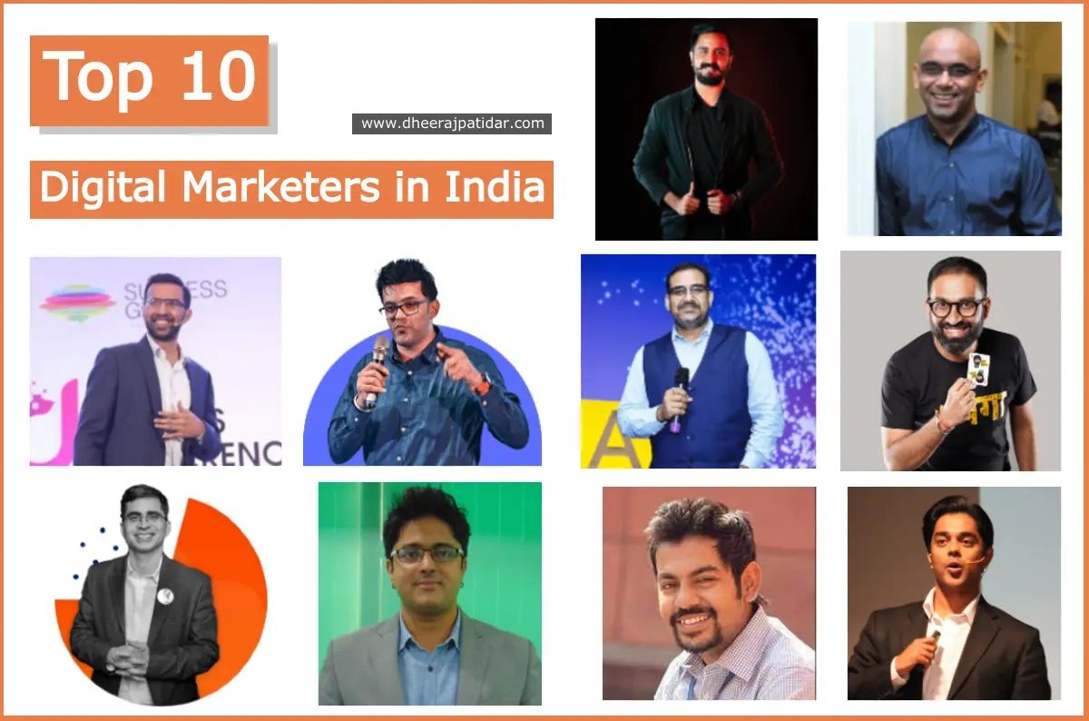 Top 10 Digital Marketers in India 2022-23 [Updated] - Dheeraj Patidar